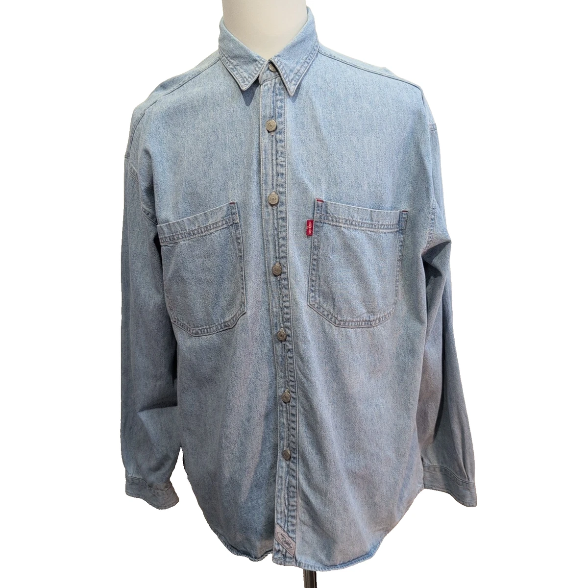 Chemise Gillz homme 2 extra-large /2XL polyester bleu manches
