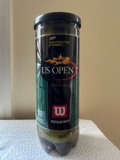 VINTAGE Wilson US Open Official Tennis Balls 3 Pack 2002 High Visibility Felt
