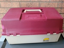 PLANO 8606 Tackle Box Double Two Sided Craft Supply Holder Large Clean Good cond