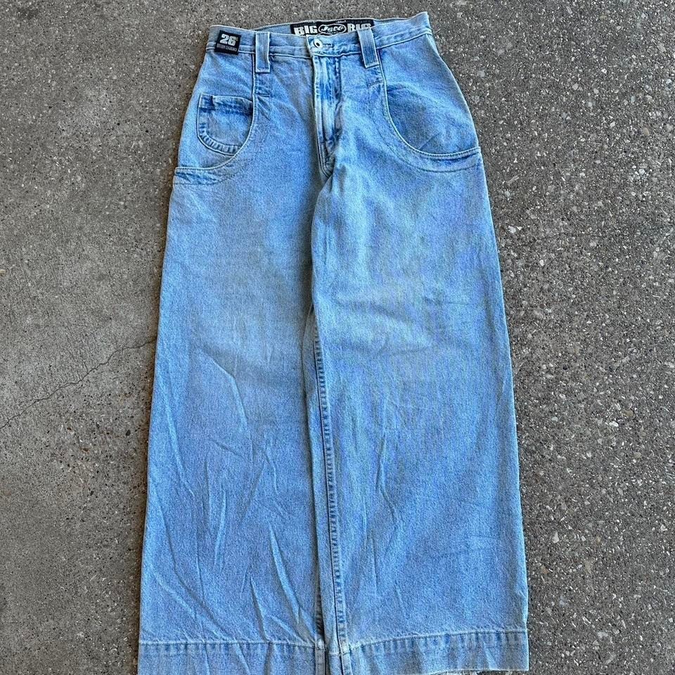 Vintage JNCO Big Rig Jeans 90s Wide Leg Denim Light Wash USA Made