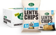 Eat Real, Lentil Crisps, Salted, 4 x 5 x 18g, Gluten-Free Crisps Multipack, Veg