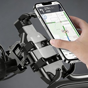 One-Hand Operation Motorcycle Phone Mount Anti-Vibration for Bike Scooter