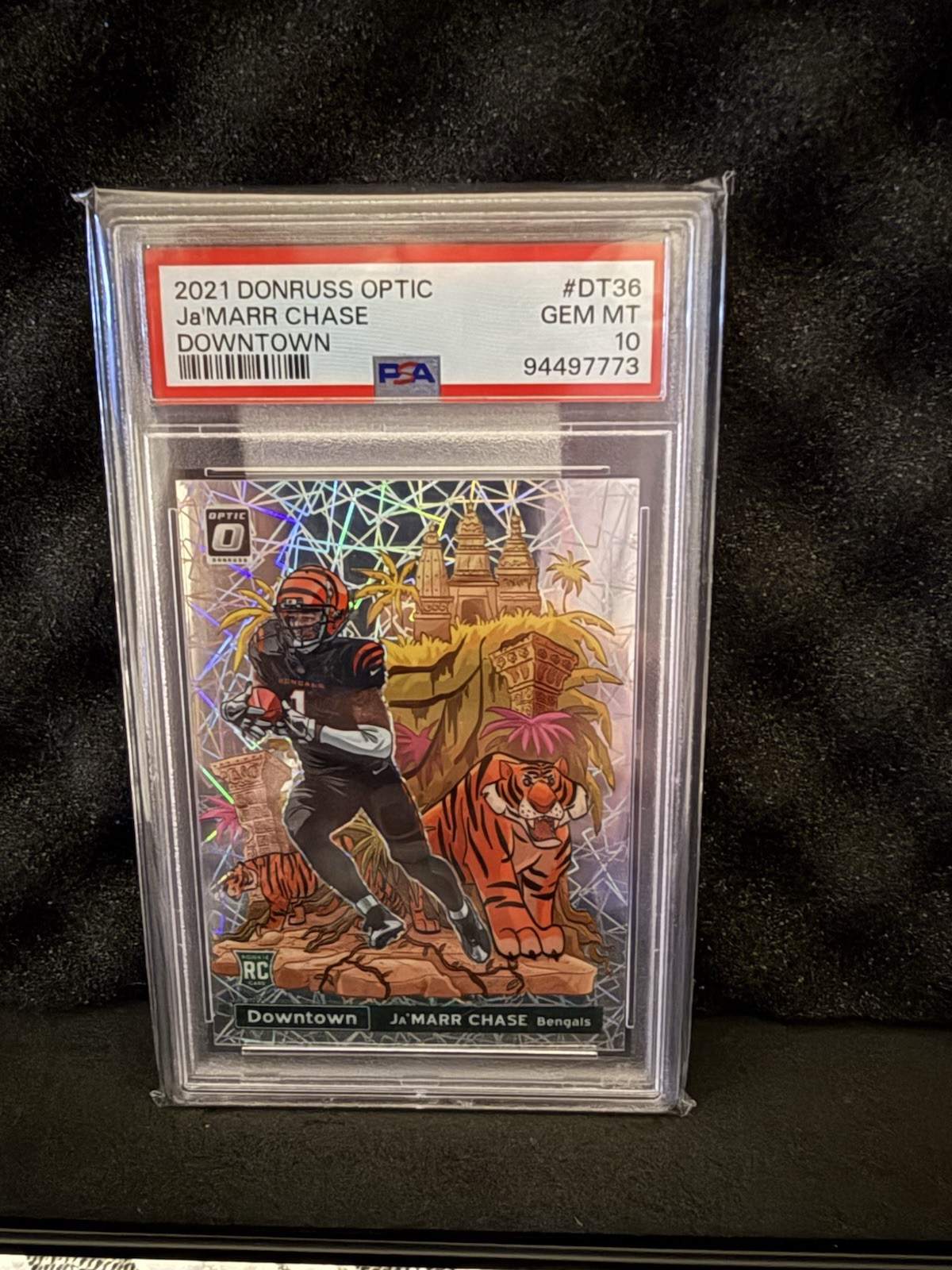 2021 Panini Donruss Optic Downtown Ja'Marr Chase Rookie Bengals #DT-36 PSA 10