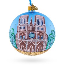 Notre-Dame De Paris Cathedral, France Glass Ball Ornament 4 Inches