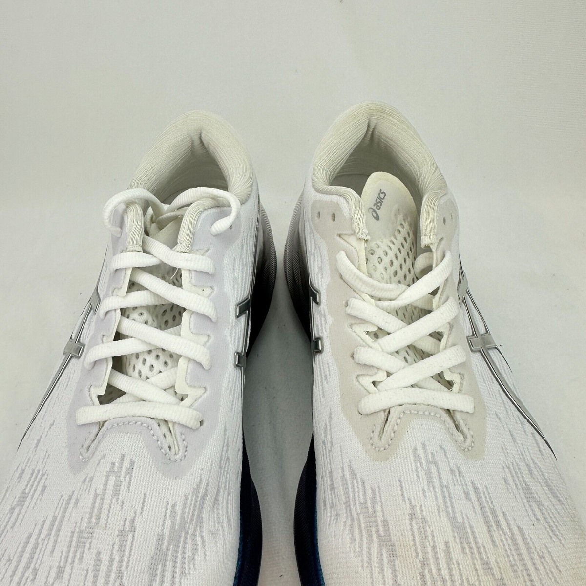Size 11 - Asics Novablast 3 Platinum White Metallic Blue W for