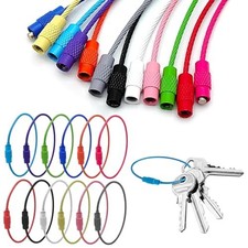 36Pcs Stainless Steel Wire Key Rings 6 Inch Steel Wire Key Ring Steel Cable W...