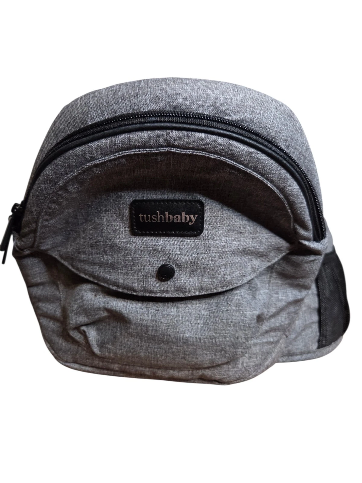 Tushbaby Hip Seat Carrier Grey Toddler Hip Seat Carry ergonomic strapless waist