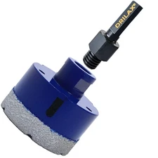 Drilax 2-1/2 Inch Masonry Diamond Hole Saw for Angle Grinders 5/8"-11 + Adapter