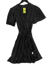 New Look Wrap Midi Dress UK8 in Black