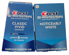 Crest 3D White Classic Vivid  Noticeably Whitestrips Exp Feb/2027 Combo