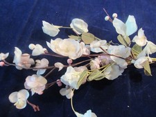 Vtg Millinery Flower Collection Lot Ivory Soft Pink w/Sweet Peas 1/2-2" H5648
