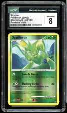 2008 Pokemon Stormfront #49 Scyther Reverse holo CGC 8 NM/Mint on eBay