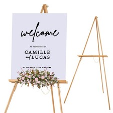 65" A-Frame Tripod Easel Stand, Wooden Display Easel with Adjustable Canvas H...