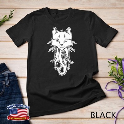 Cat with Octopus Tentacles Funny Unisex T-Shirt
