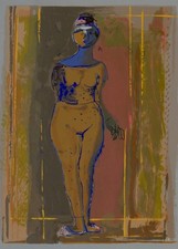 Marino MARINI, Pittura Murale aus 1940 - Siebdruck in Farbe