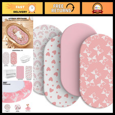 Fitted Baby Bassinet Sheets Set - 4-Pack, Compatible with Halo More, 32"x16"