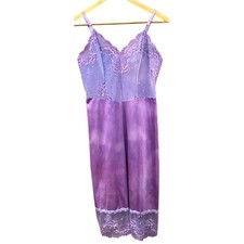 Vintage Vanity Fair Full Slip Dress Watercolor Fairycore Romantic Boho Lingerie
