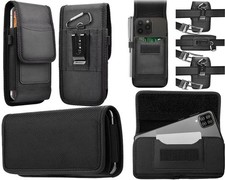 Nylon Phone Pouch Case Belt Clip Holster For iPhone 17e 17 16 15 14 13 Pro Max