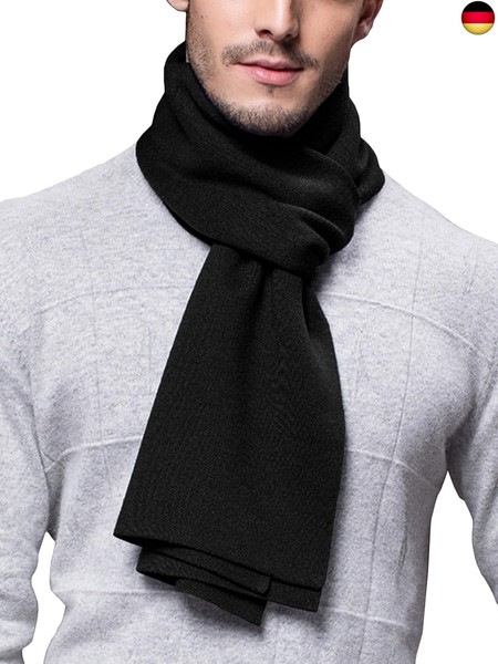 Winter Herbst Herren Strickschal Wolle Gestrickter Schal Warm Weich Einfach-image