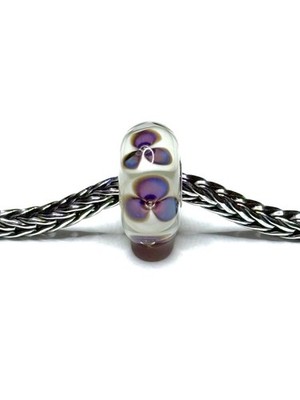 Trollbeads Ivory Violets, Purple