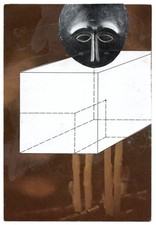 Mail Art David Greenberger "The Mystery Middle" original collaged postcard 2026