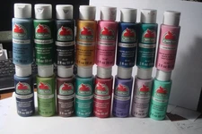 APPLE BARREL MATTE ACRYLIC PAINT LOT OF 16 60-80% FULL