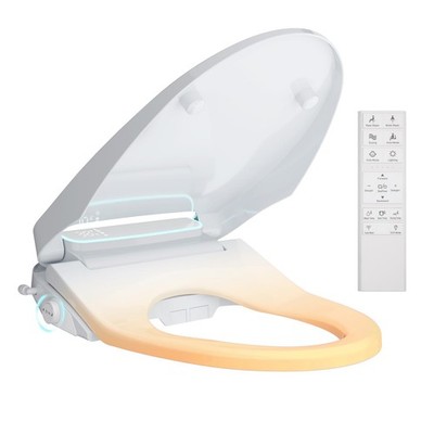 Toilet Bidet Seat, Elongated Toilet Seat Slow Close, Electric Heated Toilet S...