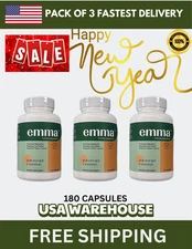 3 PACK Emma Relief Supplement KONSCIENS KETO for Gut Bloating -180Capsules USA