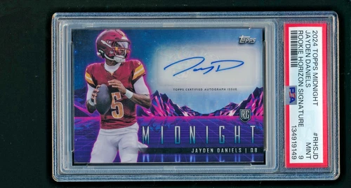 2024 Topps Midnight Jayden Daniels RC Auto PSA 9