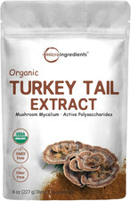 Organic Turkey Tail Mushroom Powder 50:1 Extract , 8 Ounce Freeze Dried with