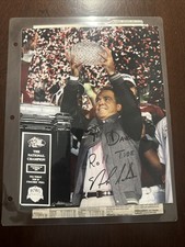 Nick Saban Autographed Photo. Personalized To Dave Roll Tide