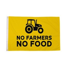 Flagtex No Farmers No Food Flag 5ft x 3ft (150cm x 90cm)