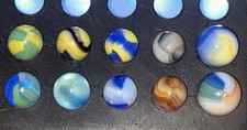 Vintage Marble King Marbles Lot of 10 Killer examples MUST L K AV 5/8 -3/4