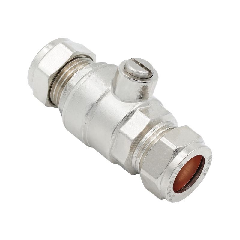 22mm Full Bore Chrome Isolating Valve - PACK OF 2 - FREE Next-Day Delivery - Image 2