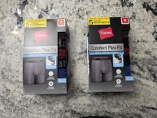 Bundle of 2 Hanes Comfort Flex Fit Total Support Pouch Boxer Briefs, 5-Pack.NWT.