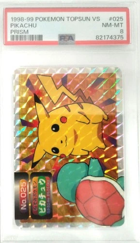 psa8 1998-99 pokemon topsun vs pikachu prism