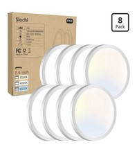 8PACK LED Flush Mount Ceiling Light Fixture, 3000K-4000K-6500K 100W Equival...