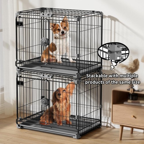 Kompakte schwarze Hundehütte für kleine Hunde unter 25 Pfund - leicht zu reinigendes Design - Bild 8 von 9