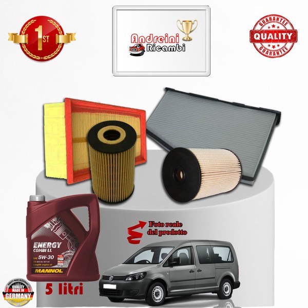Inspektionskit Filter + ÖL TSI Caddy IV 2.0 Tdi 81KW 110CV Von 2012->-image