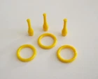 PLAYMOBIL (U1106) CIRCUS - Lot of 6 Yellow Juggler Rings & Keels Vintage 3513