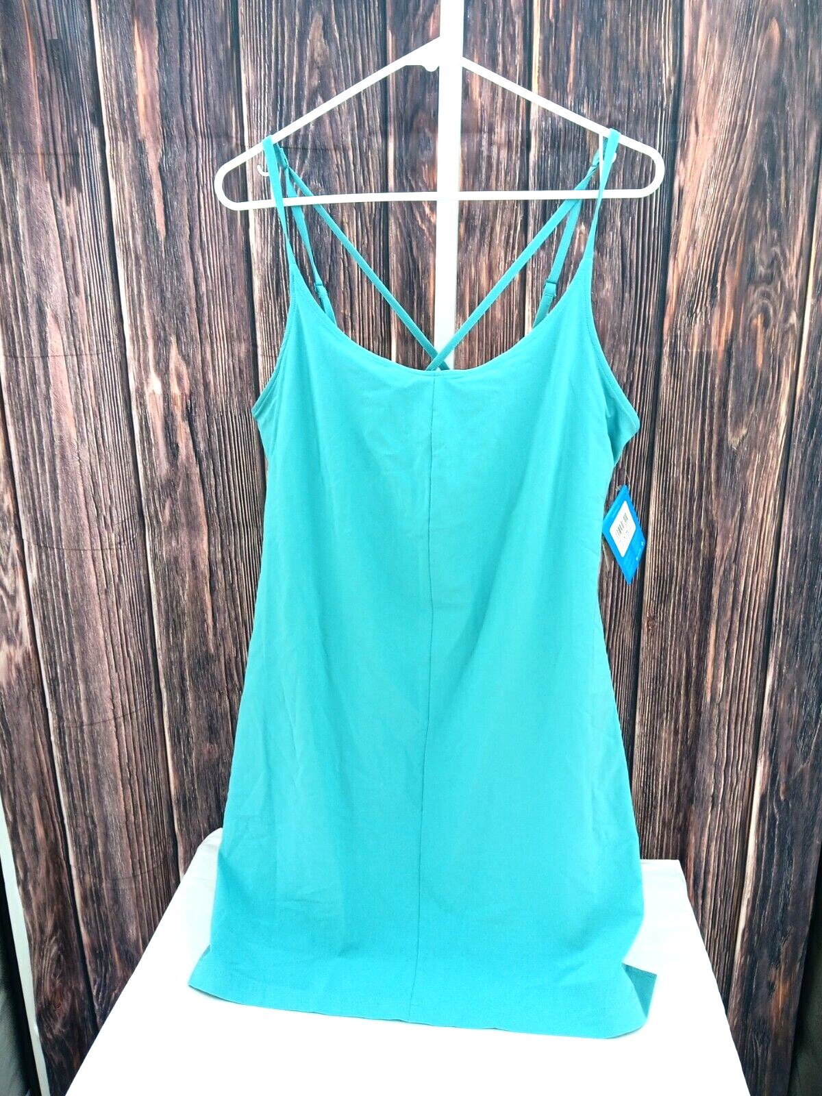 Columbia Woman's Sportswear Rapid Creek V-Neck Stretch Dress Large Blue 10-AE7