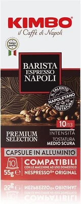 CAFFE' KIMBO 120 CAPSULE COMPATIBILI NESPRESSO MISCELA NAPOLI BARISTA ESPRESSO