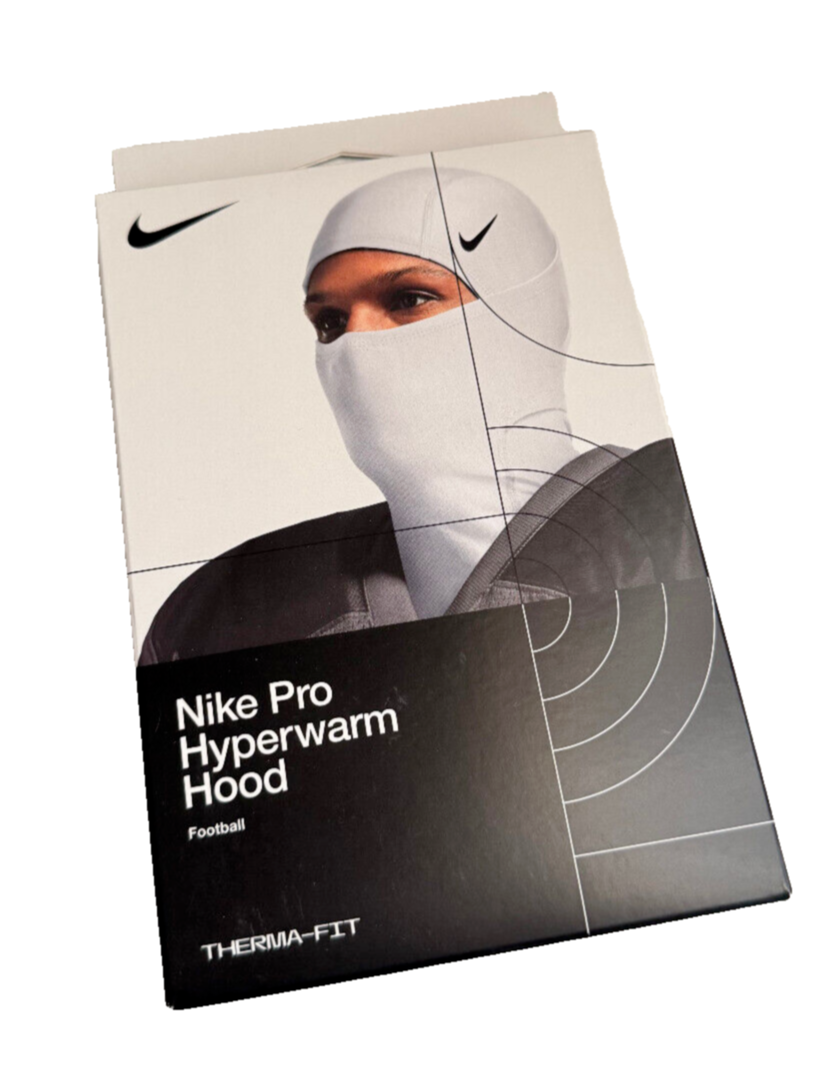 Nike Pro Hyperwarm Hood Therma Fit Unisex White Black Ski Nike Pro Hyperwarm Hood Therma Fit Unisex White Black Ski