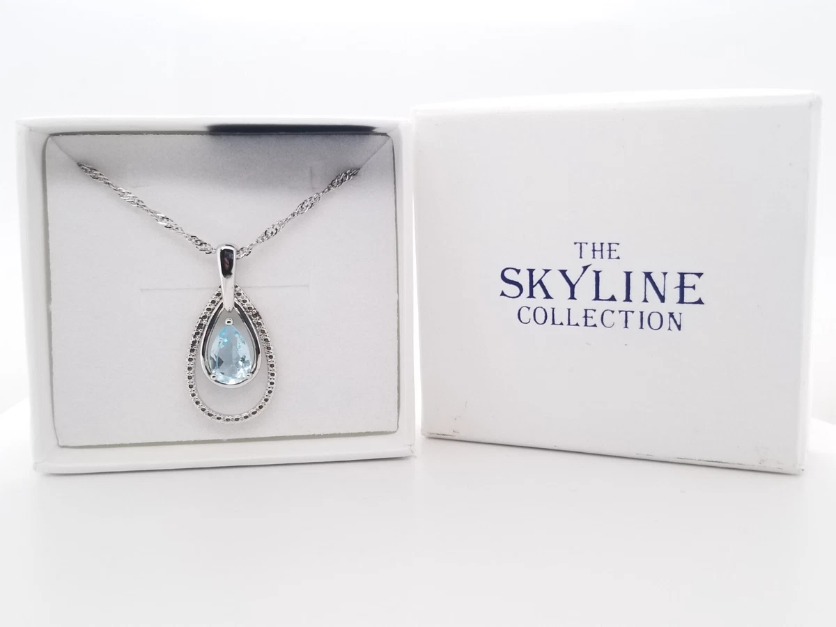 Blue topaz 2024 crystal necklace
