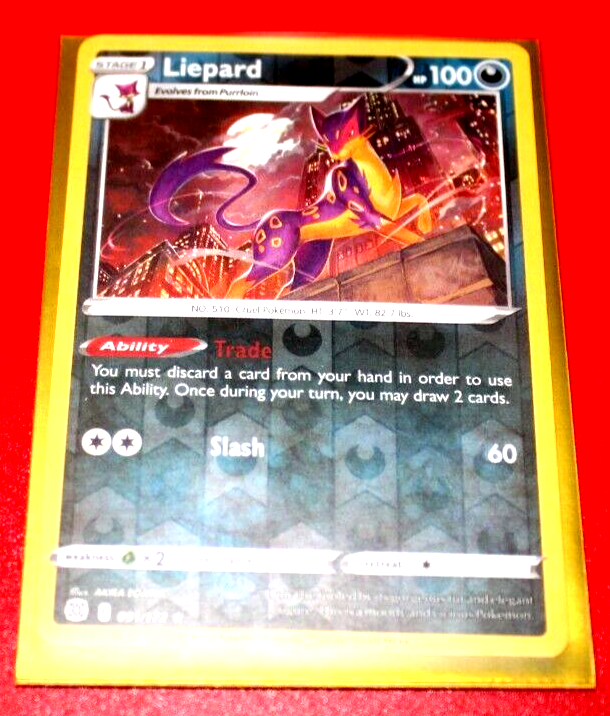 Liepard HP100 2022 Reverse Holo Collectible Pokemon Card No. 091