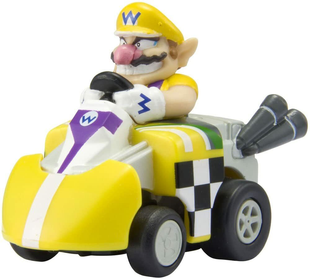 Mario Kart Wii - Mini Pullback Kart Di Mario 12 Cm - Giocattolo Da Collezione
