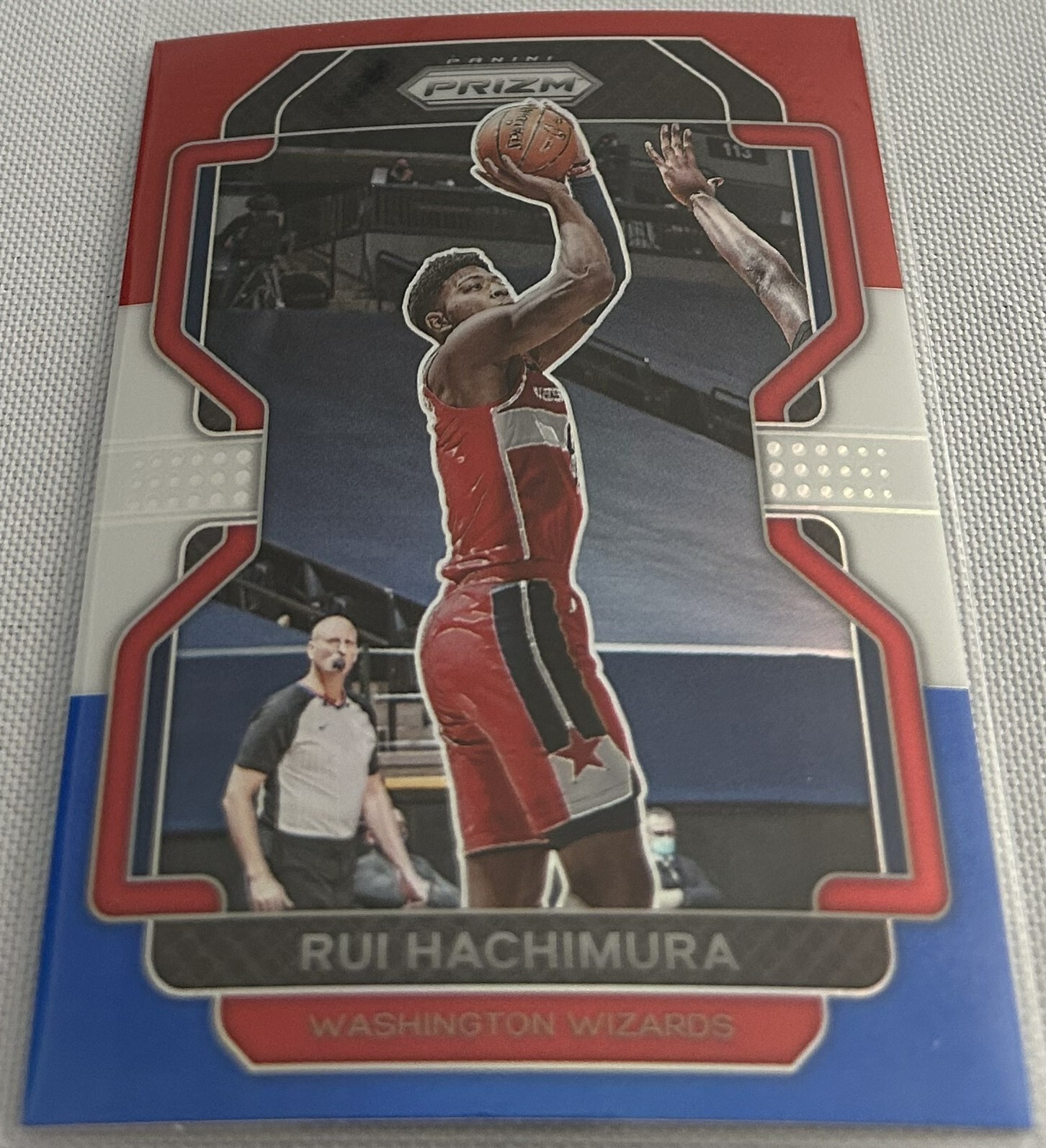 2021-22 Prizm Basketball Rui Hachimura Washington Wizards Red White & Blue Prizm