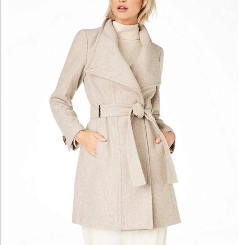 Calvin klein best sale wool wrap coat