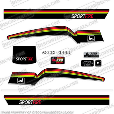 Fits John Deere Sport Fire Snowmobile Decal Kit