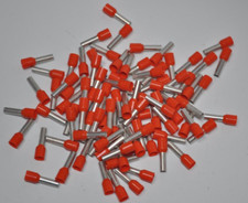 Lot of 100 Phoenix Contact Lug 4 mm Partially Insulated Orange Ferrule 3200085